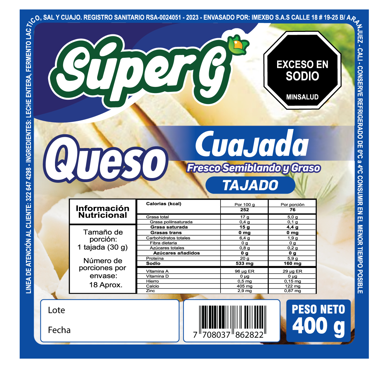 Queso Super G Cuajada